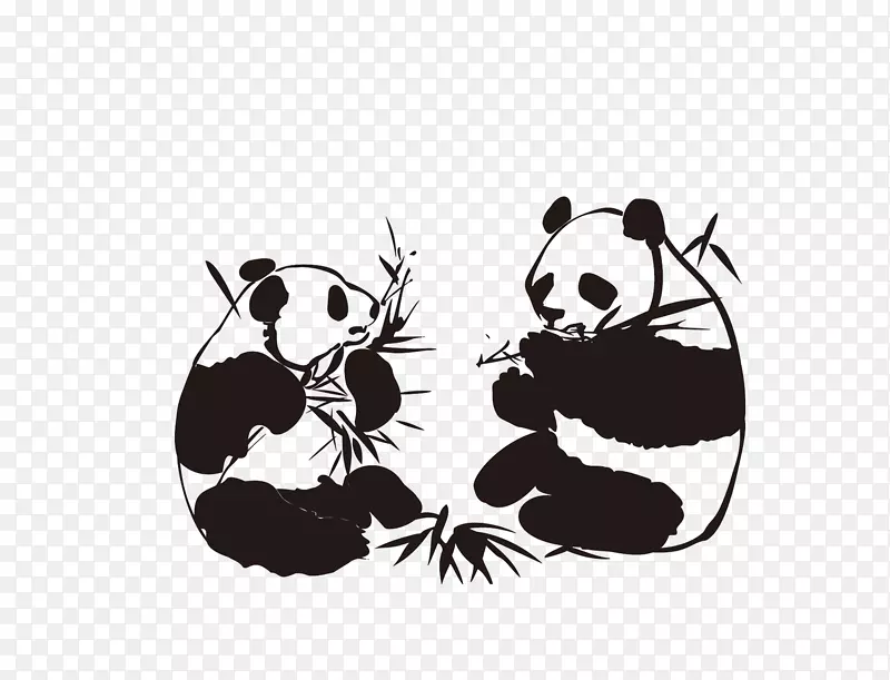大熊猫墙面贴纸-熊猫