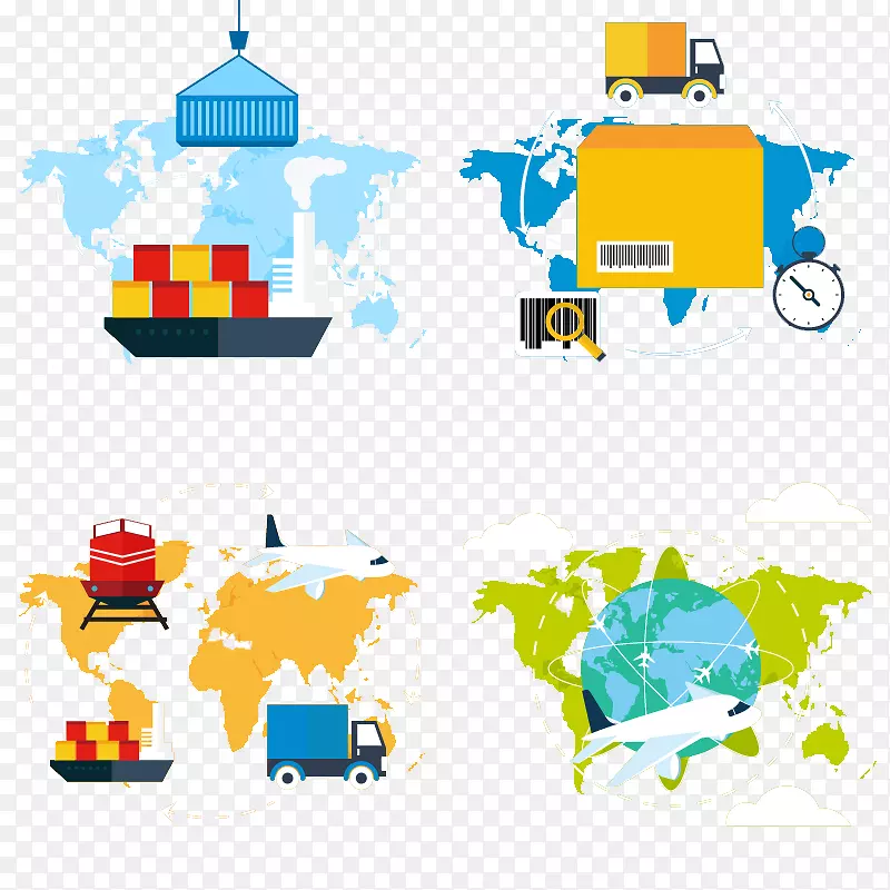 运输剪贴画-全球运输