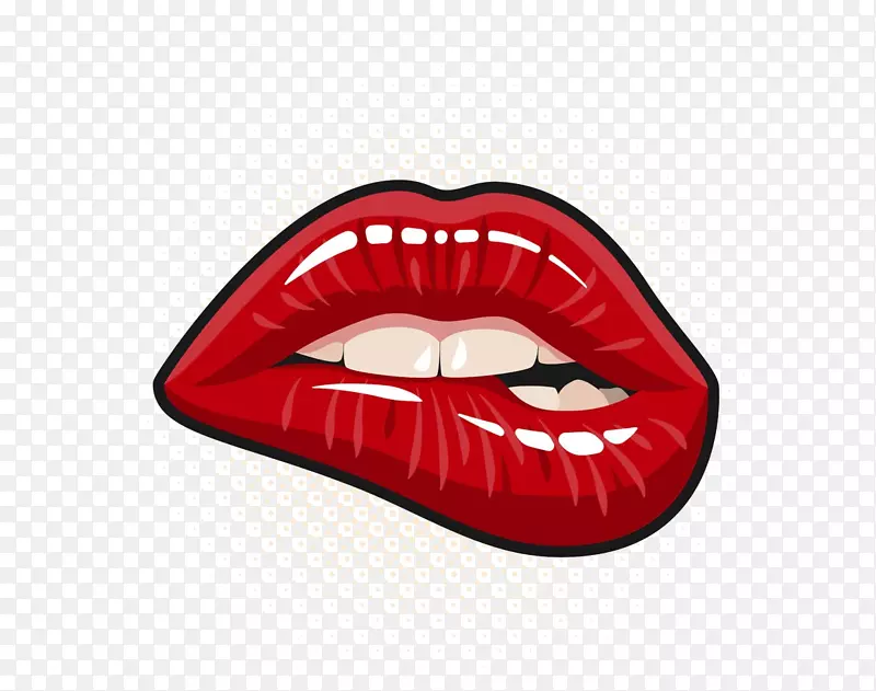 咬嘴唇的嘴夹艺术-咬嘴唇材料自由拉