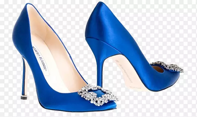 卡丽布拉德肖苑鞋高跟鞋蓝钻石品牌马诺洛高跟鞋
