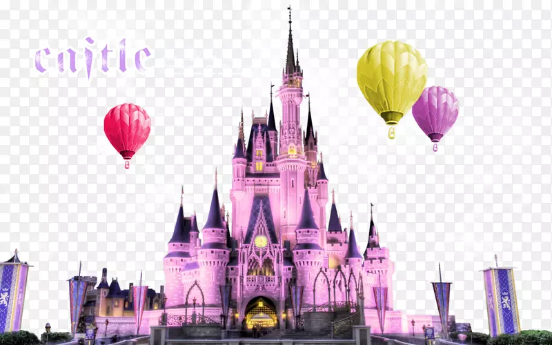 灰姑娘城堡华特迪士尼公司海报-迪士尼城堡形象