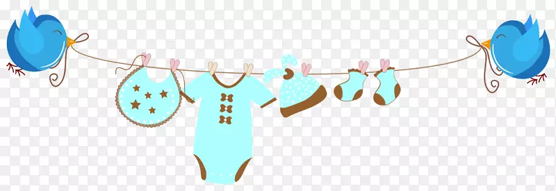 婴儿横幅儿童插图.婴儿衣服干燥载体