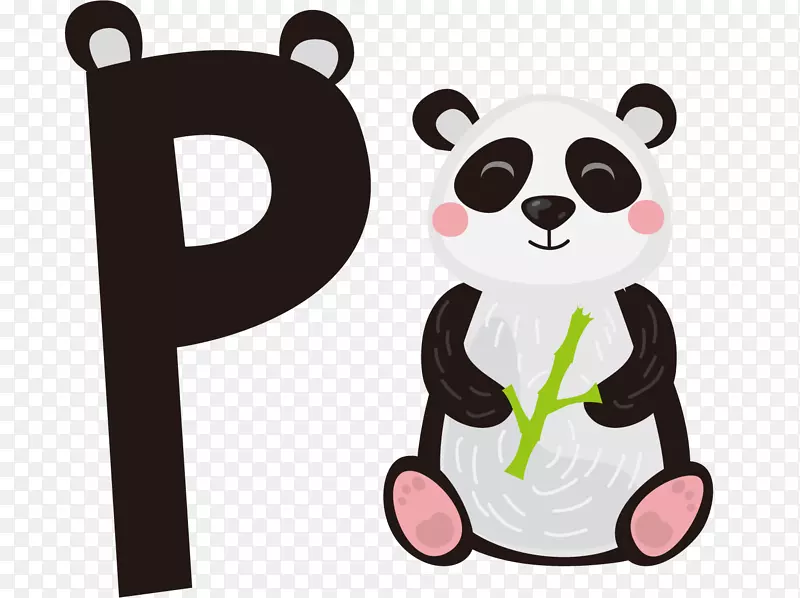 大熊猫画海报-卡通熊猫