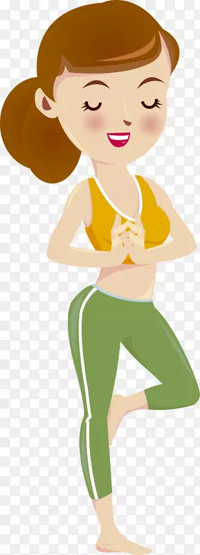 女子瑜伽剪贴画-瑜伽美容健身图片