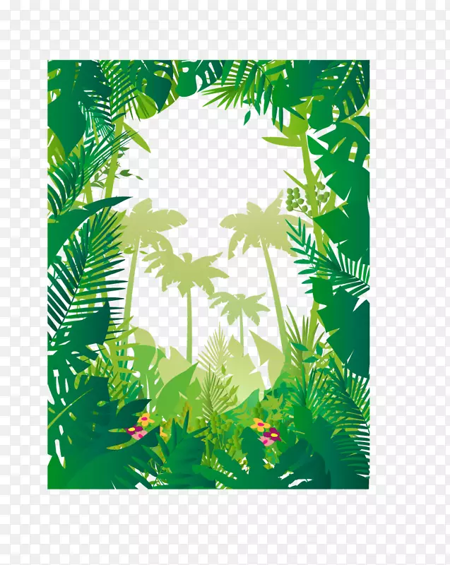 热带丛林壁纸材料绿色森林