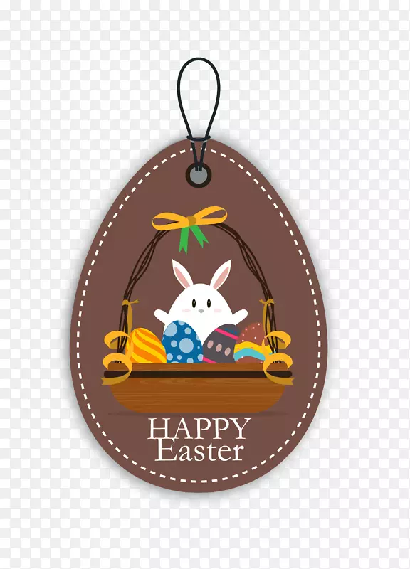 复活节兔子复活节彩蛋兔子标签