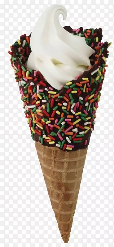 冰淇淋锥巧克力冰淇淋华夫饼-脆冰淇淋锥