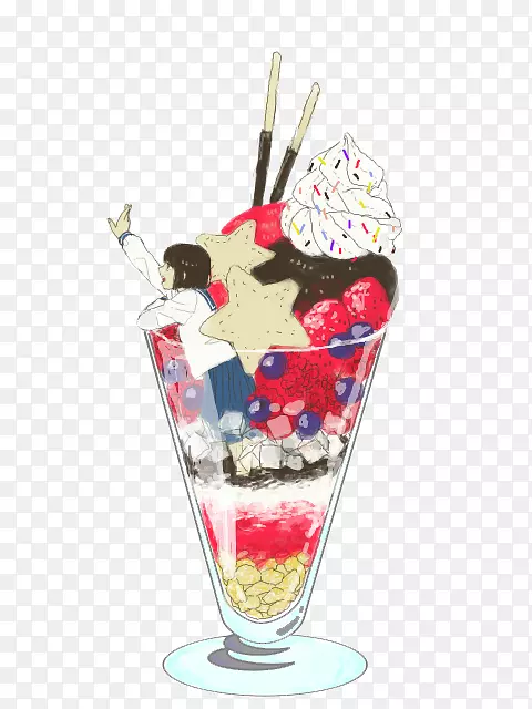 冰淇淋圣代法式冰激凌小摆设荣光-冰淇淋复古部