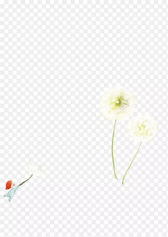 纺织花瓣图案-蒲公英创意