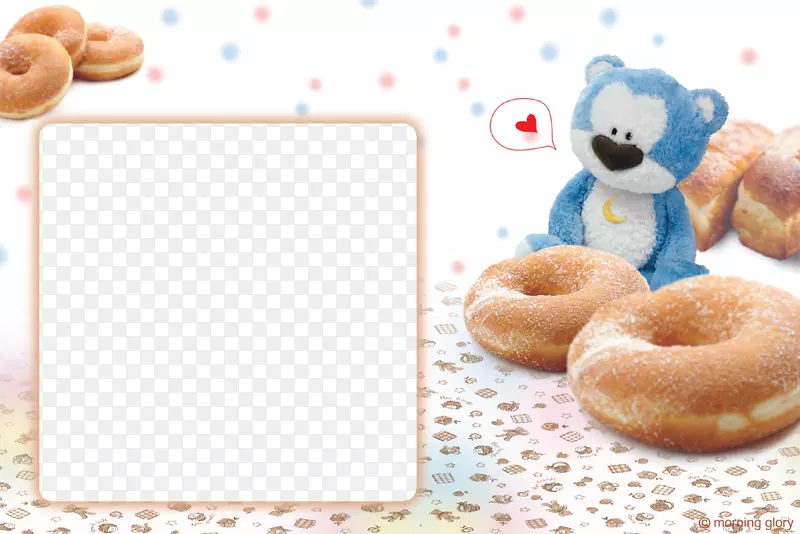 甜甜圈熊夹艺术甜甜圈框架