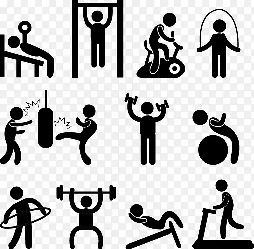 体育健身中心健身器材-健身恶棍图标