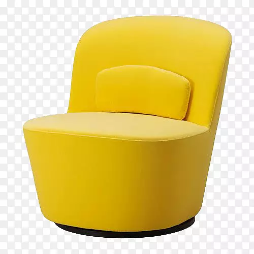 转椅蛋桌-黄色扶手椅