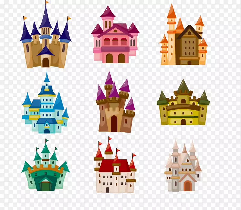 卡通城堡-免费剪贴画-城堡