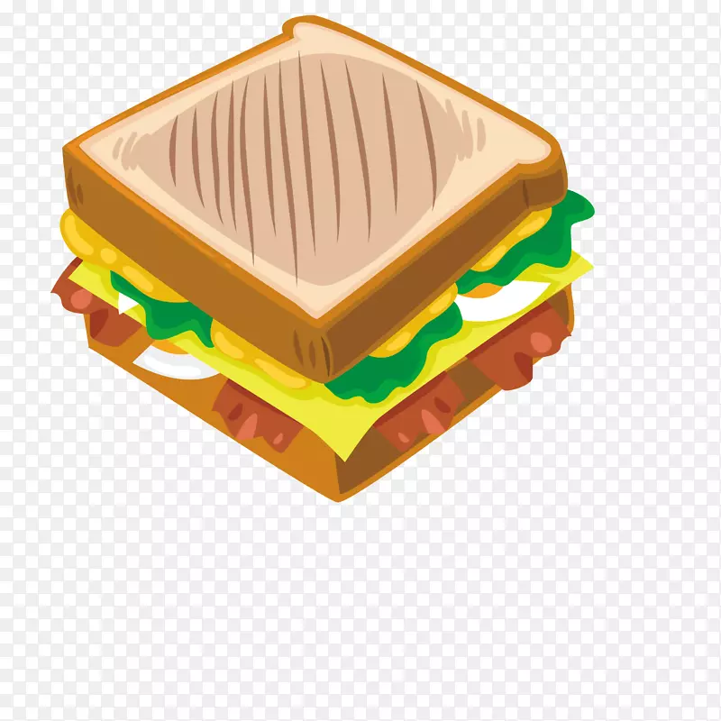 汉堡包早餐快餐玉米卷夹艺术奶酪三明治