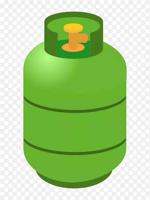 丙烷燃料箱气瓶夹艺术.绿色燃气罐