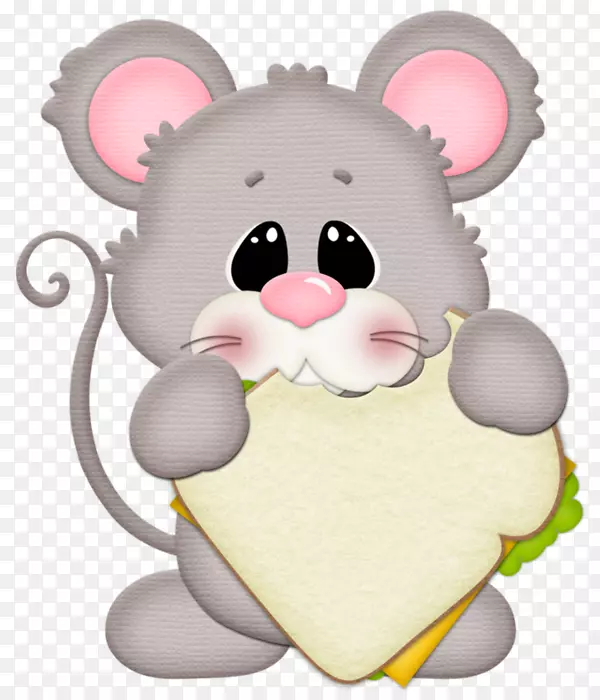 米奇老鼠吃剪贴画-吃老鼠的吐司