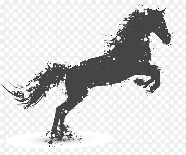 马匹免版税插图-墨迹斑马