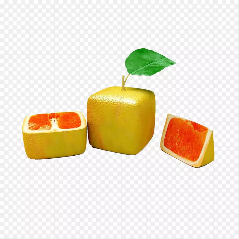 桔黄色水果蔬菜-方形葡萄柚图像