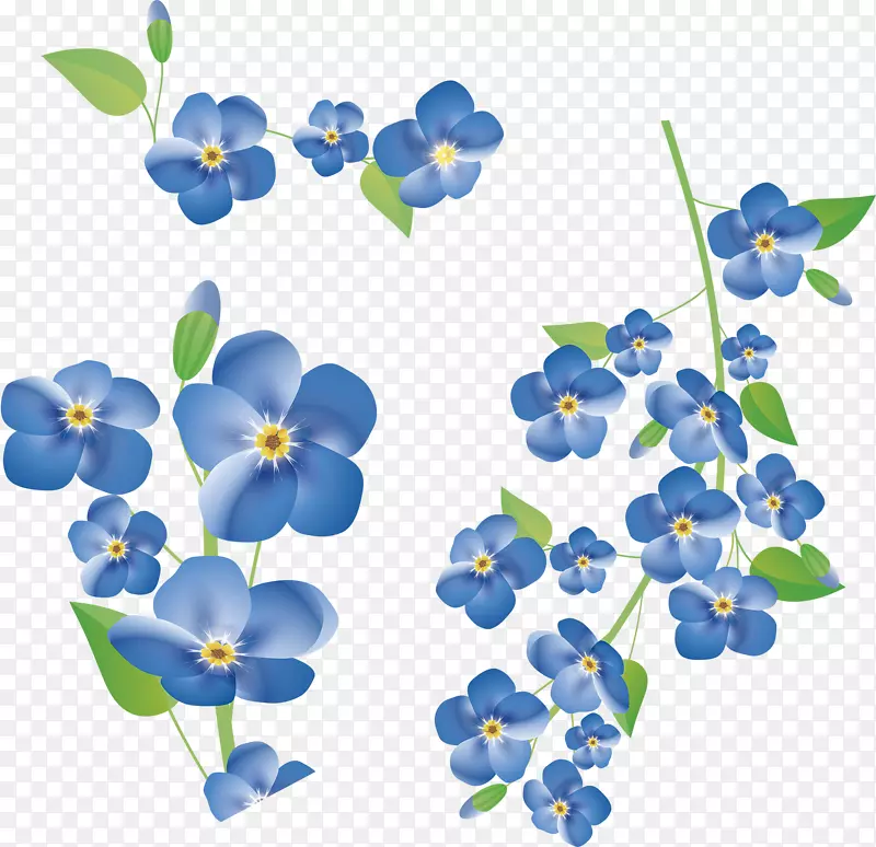 插花艺术-蓝色花束