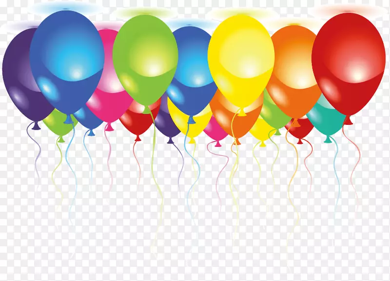 生日蛋糕祝你生日快乐剪贴画节日宣传气球png材料