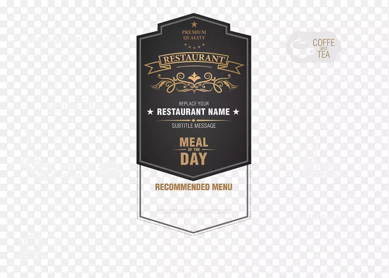 品牌标志字体-灰色餐厅菜单设计