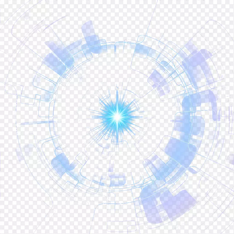 圆形图案-蓝色网格技术孔径