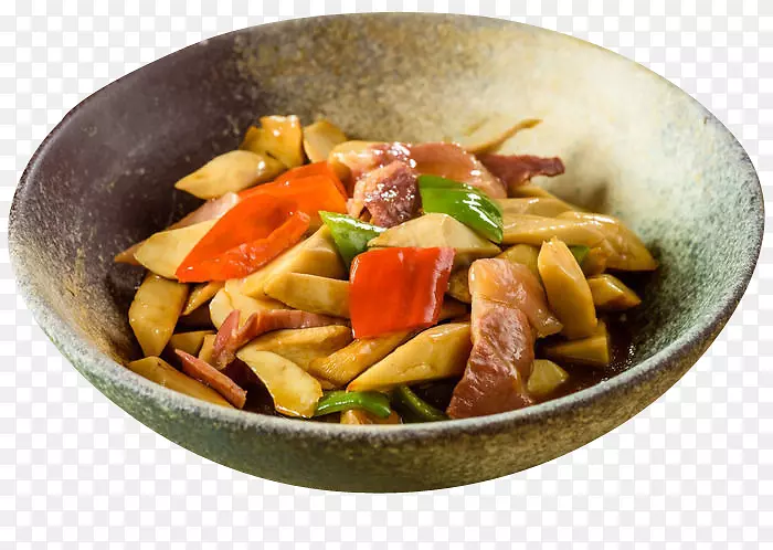 菜水珠铃椒泰国菜素食-双猪肉片胡椒