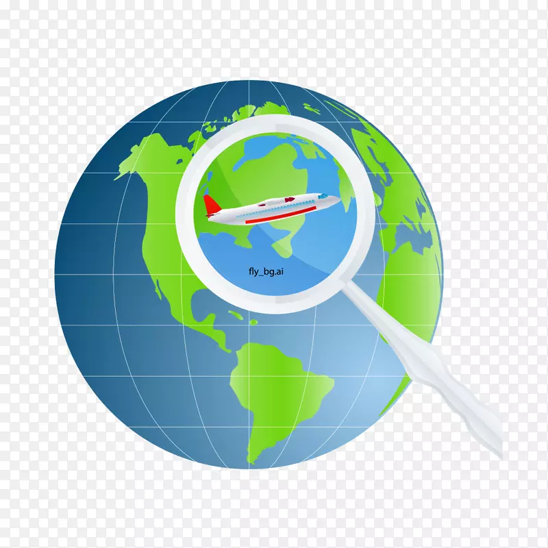 飞机插图-全球旅行