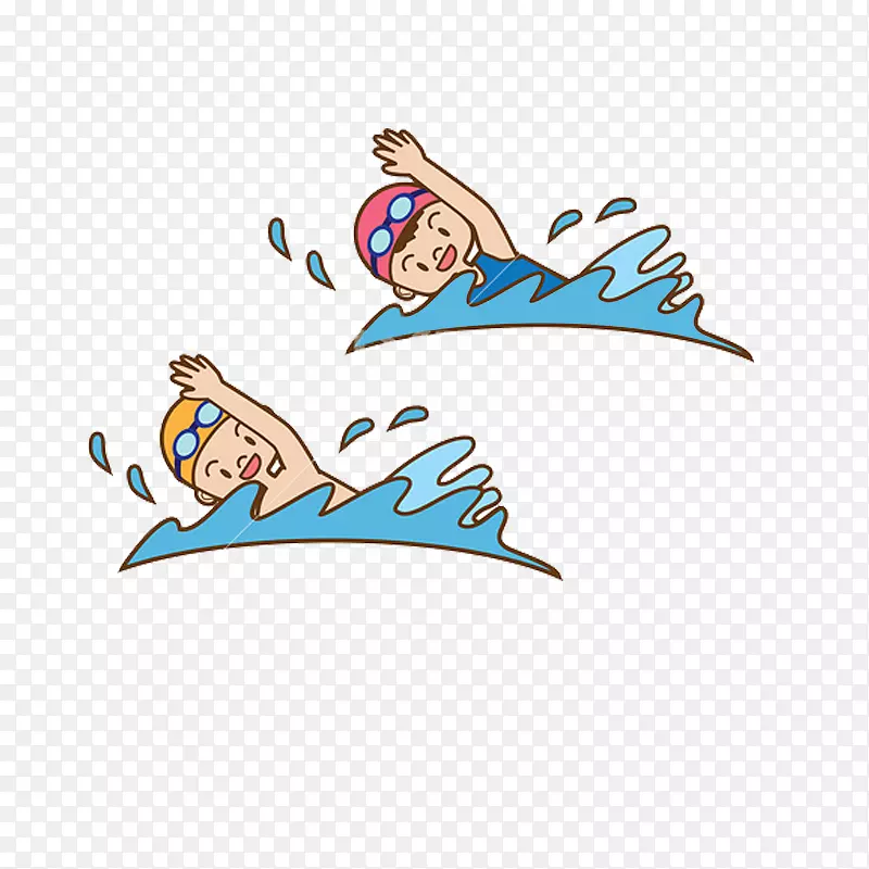 游泳摄影-免费儿童插图-水下体操