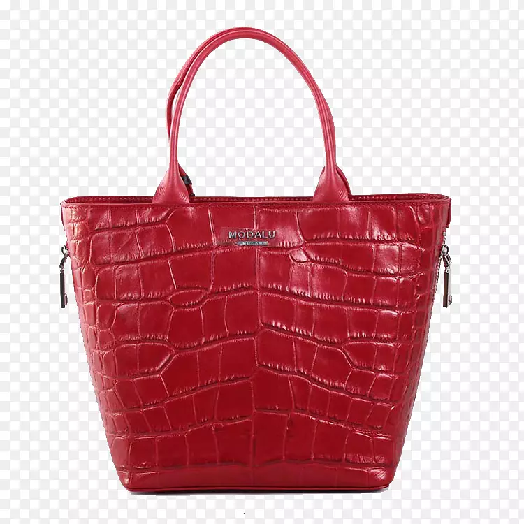 手提包红色皮革手提包-摩达路红色鳄鱼ms。送信袋