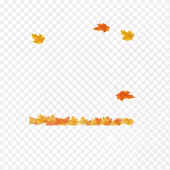 黄色区域图案-漂浮的秋叶