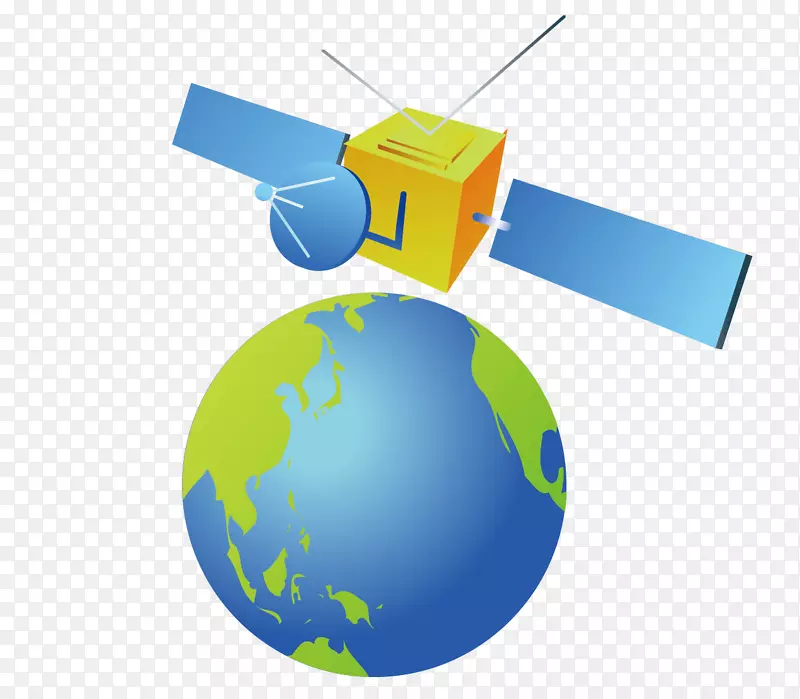 地球通信卫星-地球和卫星监视器