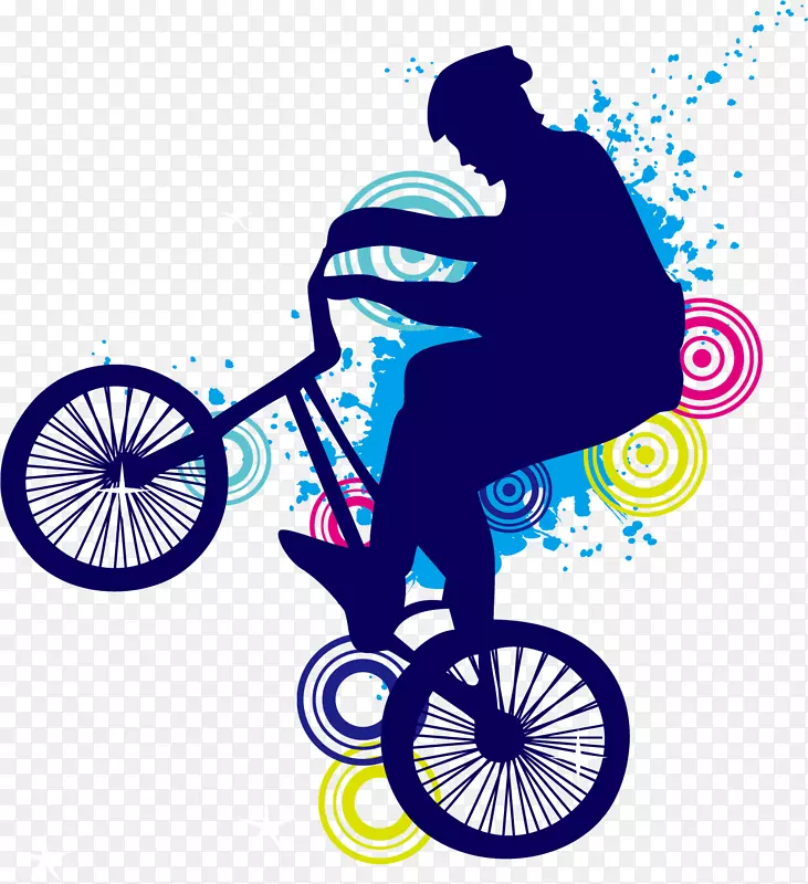 自行车车轮平地bmx剪贴画-酷驾驶技巧