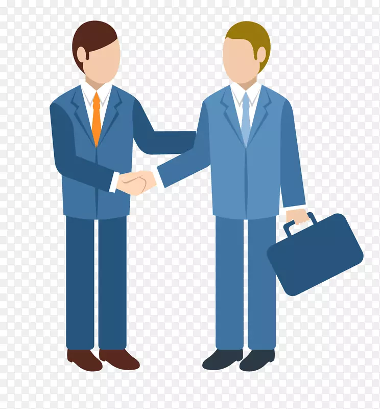 客户组织商务公司-商务人士握手