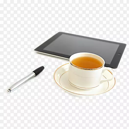 意式咖啡杯咖啡厅-茶片和钢笔