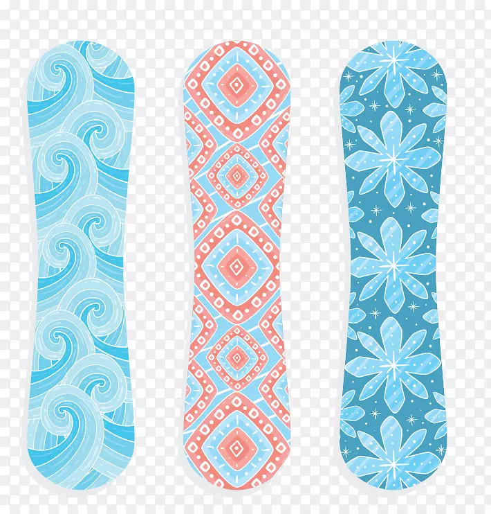 滑雪板-新鲜装饰图案滑雪板