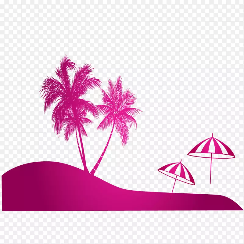 海滩景观-海滨椰子树景观要素