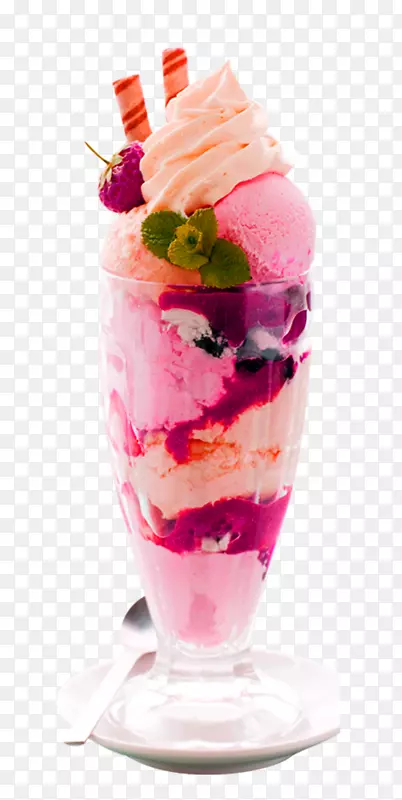 冰淇淋圣代奶昔草莓冰淇淋装饰图案