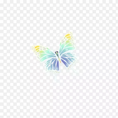蝴蝶黄色电脑图案-闪闪发光的蓝色蝴蝶