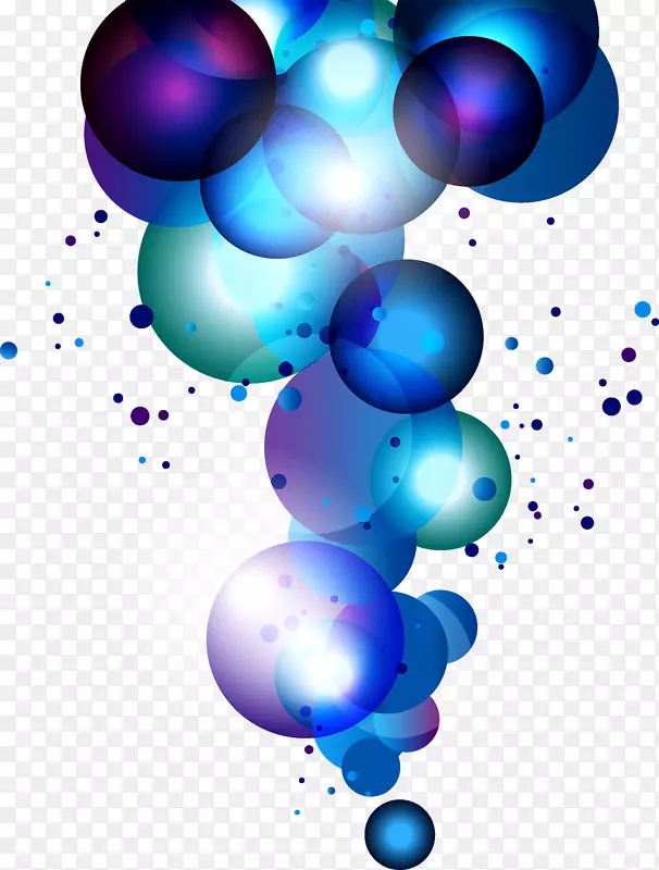 气泡蓝彩色技术背景