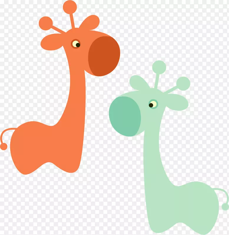 茶水尿布婴儿淋浴派对卡通长颈鹿