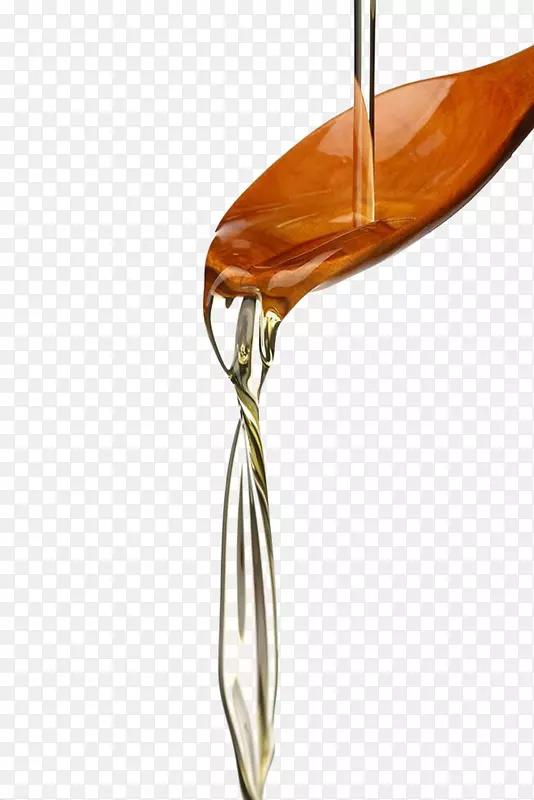 橄榄油液体植物油木勺上的油