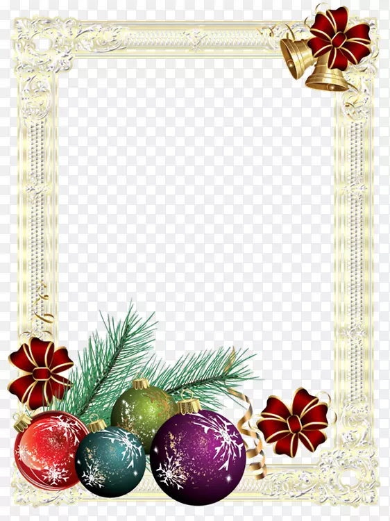 圣诞树新年贺卡-欧洲金框