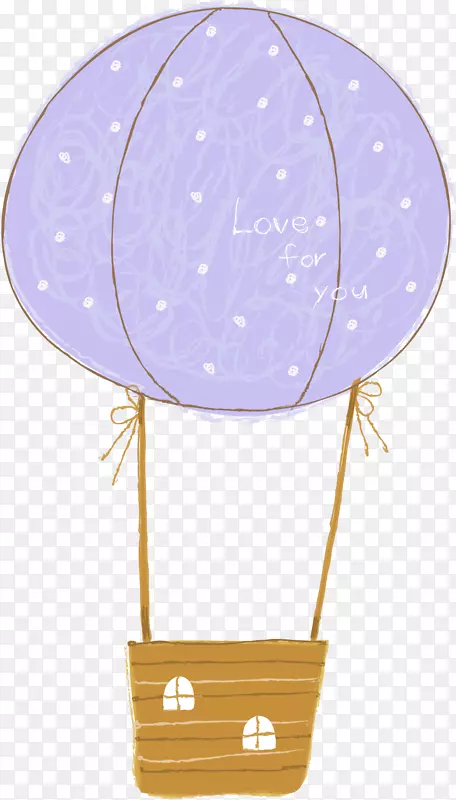 热气球飞行卡通热气球