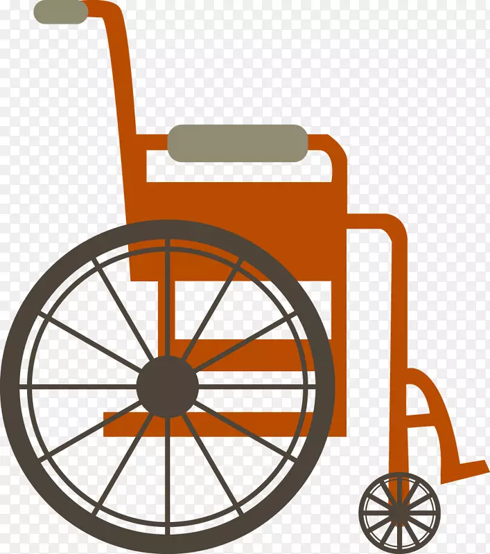 医学.手绘卡通医疗轮椅