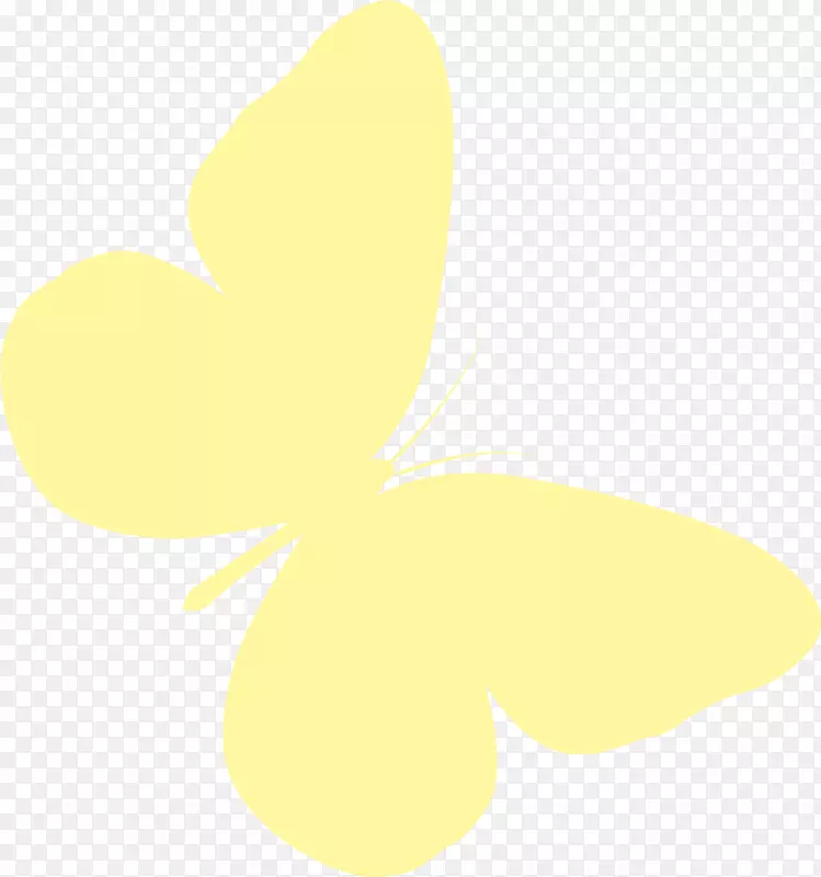 蝴蝶昆虫卡通-黄色卡通蝴蝶