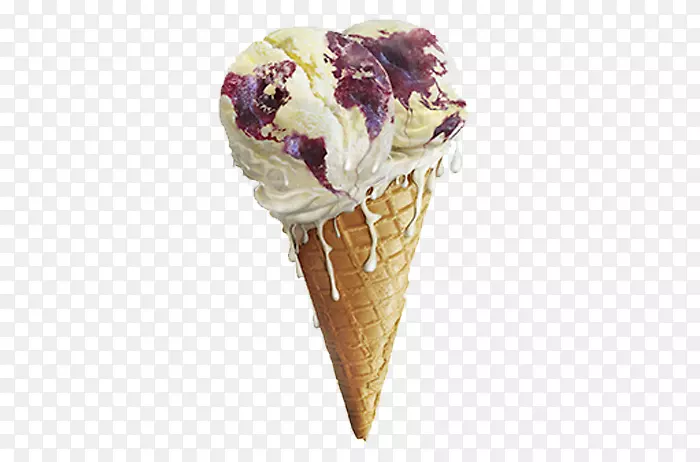 冰淇淋筒巧克力冰淇淋圣代蓝莓冰淇淋
