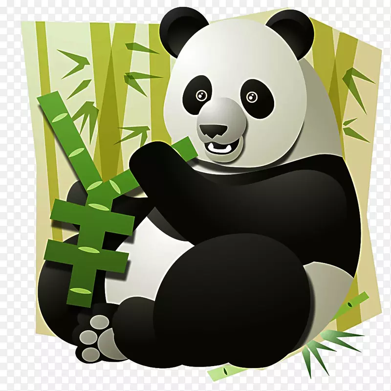 大熊猫熊竹子熊猫插图-熊猫吃竹子