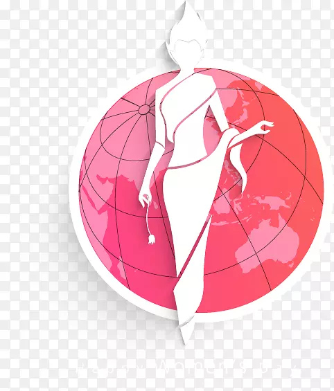 国际妇女节妇女插图-妇女节要素