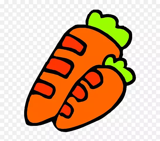 蔬菜胡萝卜春卷夹艺术卡通胡萝卜